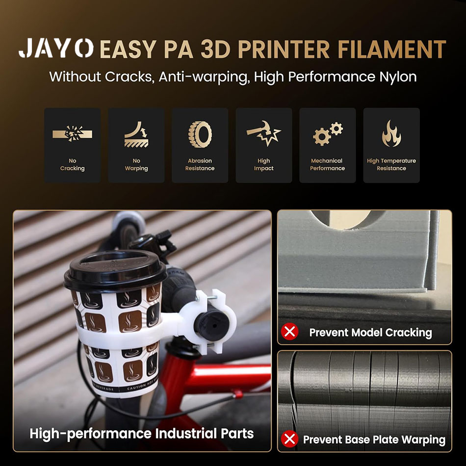 Filamento PA fácil JAYO, filam - 3D Printing Nylon reseña y precio
